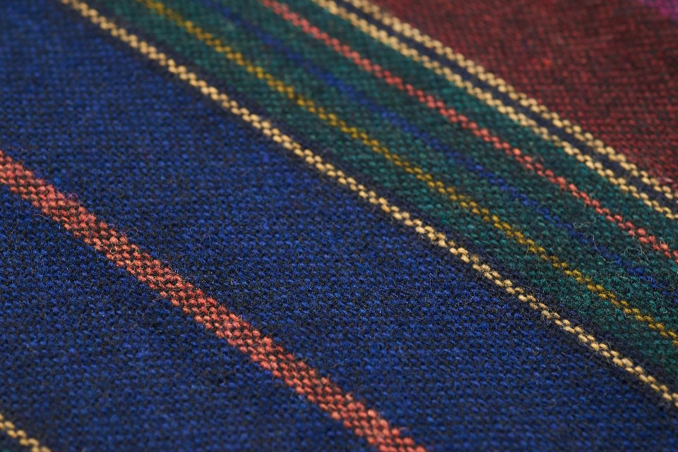Close view of striped woven fabric